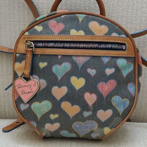 Vintage Dooney & Bourke Leather Crayon Hearts Mini Backpack
